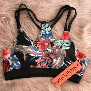 🆕 MINKPINK Move Floral Strappy Sports Bra